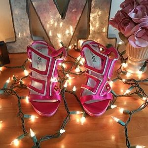 Hot Pink 5 inch heals by Velvet Heart